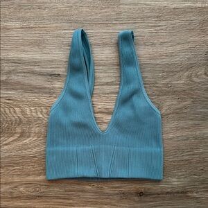 Intimately Free People Teal Ribbed Top